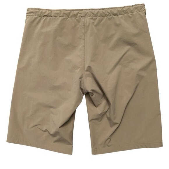 Myles Make Moves Shorts Mens M Long Performance Stretch Woven Drawstring Beige - Picture 2 of 3